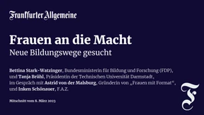 Frauen an die Macht. Neue Bildungswege gesucht