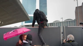 Polizei war von Blockupy-Kletterern überrascht