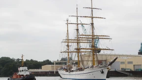 Gorch Fock auf Probefahrt