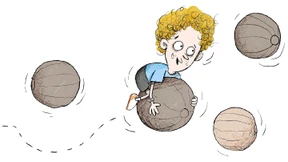 Mit dem Rennrad durch die Luft zur Schule