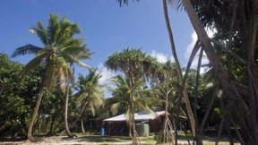 Männlicher Fidschianer liest englischen Text