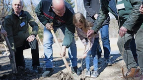 Eichen im Gedenken an die 50-Pfennig-Frau