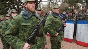 Serbische Freischärler ziehen auf die Krim  