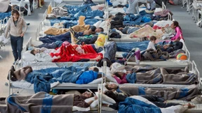 Flüchtlinge in die Limeshalle