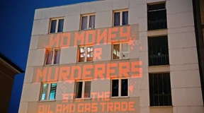 Protest an der Fassade