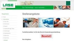 Nominierte im Bereich Karriere-Websites