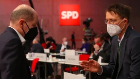 SPD, Scholz und Lauterbach im Stimmungshoch