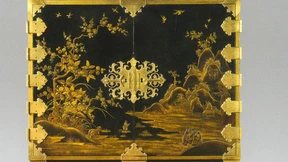 Chinesische Figuren auf japanischem Grund