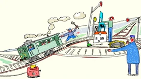 Nach dem Essen lassen sie Dampf ab 