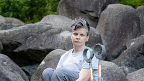 Einsame Wanderin der Bühne