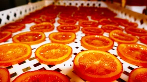 Kandierte Früchte werden feiner