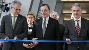 Draghi eröffnet EZB-Neubau