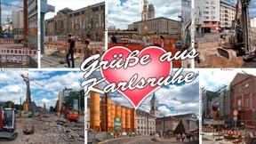 Eine Innenstadt wird umgegraben