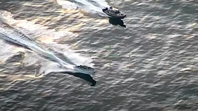 Wilde Verfolgungsjagd auf offener See