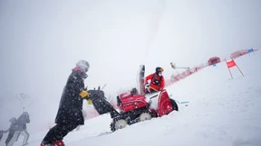 Schneefall stört den Riesenslalom