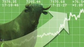 Dax schließt deutlich über 7000 Punkten 