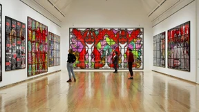 Schlange stehen für das Kunsterlebnis