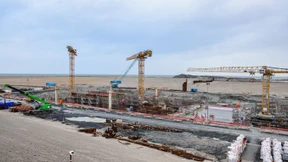 Jetzt ist die Baugrube auf Fehmarn sichtbar