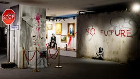 Graffiti in der Pop-up-Schau