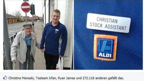 Das Netz feiert einen Aldi-Angestellten