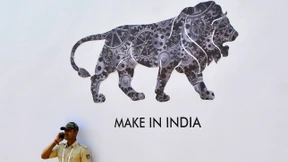 Gut gebrüllt, indischer Löwe