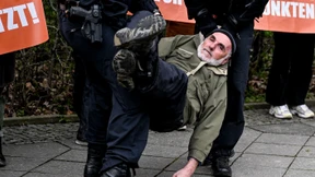 Auseinandersetzungen bei Protestaktion