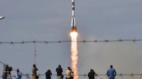 Raketenstart zur Raumstation