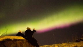 Alle Blicke nach oben