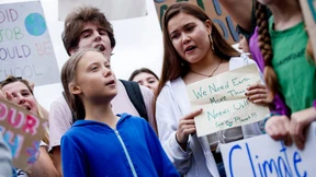 Greta Thunberg demonstriert vor dem Weißen Haus