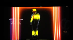 Mélenchon als Hologramm