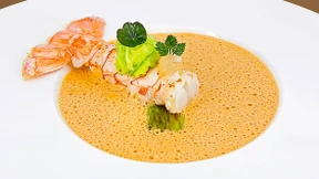 Garnelen hinter einer Makkaroni-Palisade