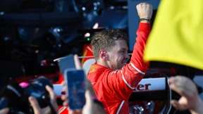 Vettel zeigt die Faust des Erfolges