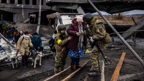 Gefährliche Flucht aus dem zerstörten Irpin
