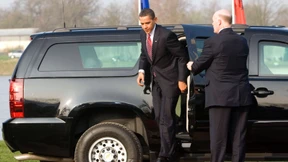 Patschnass für den Präsidenten