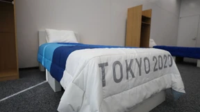 Olympia-Sportler schlafen in Betten aus Pappe