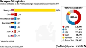 So groß ist Norwegens Vorsprung in der E-Mobilität
