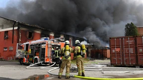 Großbrand in Berliner Markthalle
