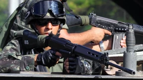 Soldaten in den Straßen von Salvador