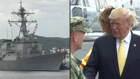 „USS McCain“ wurde vor Trump versteckt 