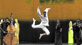 Ein Orchester auf Exkursion im Palmengarten