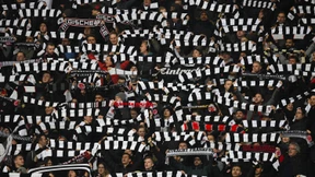 Eintracht-Fans müssen Desinfektionsmittel abgeben