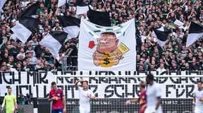 Schmähplakat gegen Max Eberl von Gladbacher Fans