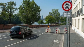 Viele Unternehmer finden Mainufer-Sperrung in Ordnung