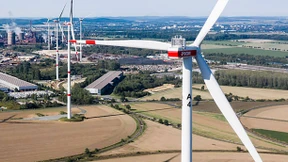 Windräder für die Hochöfen