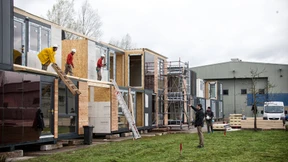 Flüchtlinge auf den Cricket-Platz