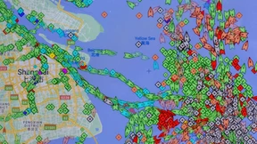 Gigantischer Stau vor dem Hafen Schanghai