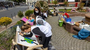 Farbe für die Corona-Blockaden