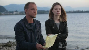 Hund mit dem Gesicht nach unten