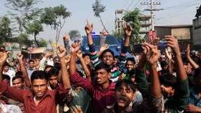 Arbeiter protestieren für besseren Schutz