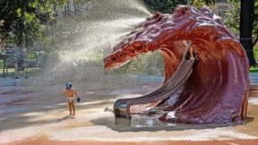 Im Günthersburgpark sind die Wasserspiele eröffnet